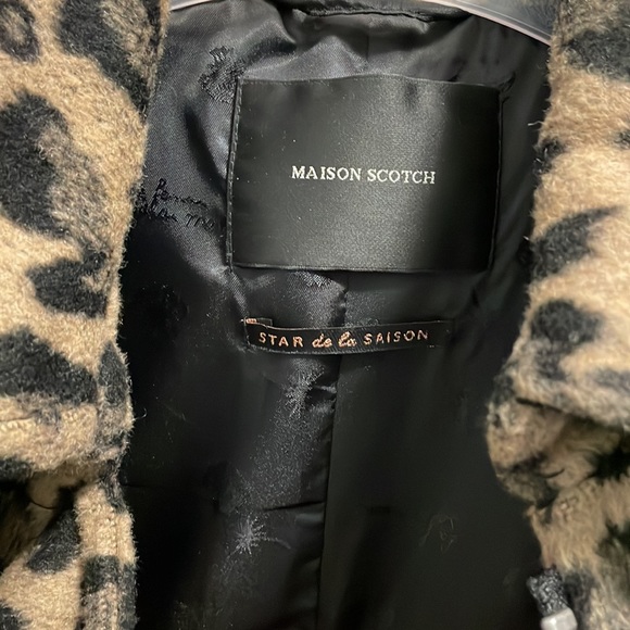 Scotch and Soda Print Wool coat - Picture 2 of 3